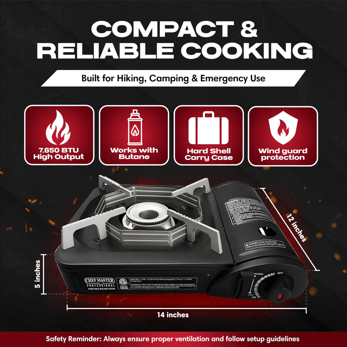 Chef Master Stove Only / Black / 1 Camping Stoves