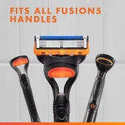 Fusion5 Power 5-Blade Razor Blade Refills for Men with Precision Trimmer by Gillette – 10 Count (Pack of 1), Orange