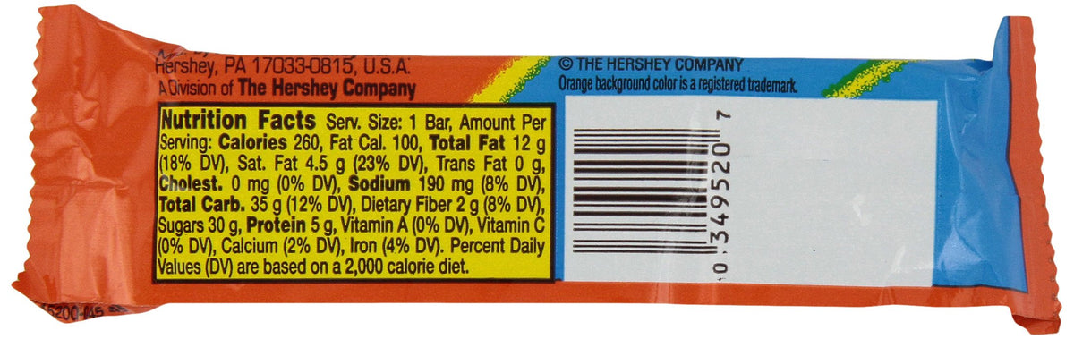 Fast Break Candy Bar by Reese's – 36 Count (Pack of 1), Multi, Pack of 36, Model 034000152001