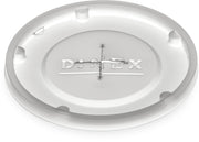 Disposable Lid with Straw Slot for CFS Stackable and Louis Tumblers by DINEX – 0.5" x 2.62" x 2.62", 8 ounces, Polystyrene, Straw, Model DX1191ST8714