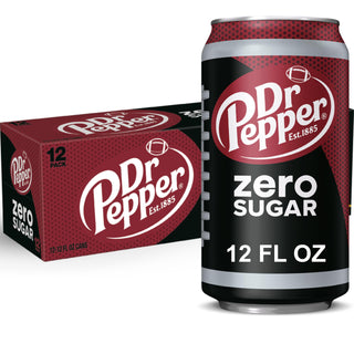 Zero Sugar, 12 Ounce, 12 Count by Dr Pepper – 12 Fl Oz (Pack of 12), Red, Pack of 12