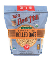 Organic Gluten Free Extra Thick Rolled Oats by Bob's Red Mill – 32 Ounce (Pack of 4), Pack of 4, Model 1991S324
