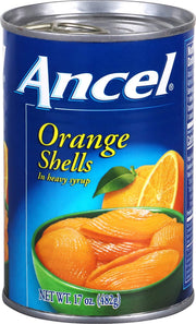 Orange Shells In Heavy Syrup by Ancel – 17 Ounce, Pack of 24, Model 3145