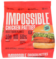 Impossible, Frozen Chicken Patties Plant Based, 13.5 Ounce by IMPOSSIBLE FOODS – 13.5 OZ, Light brown, Model 0816697020432