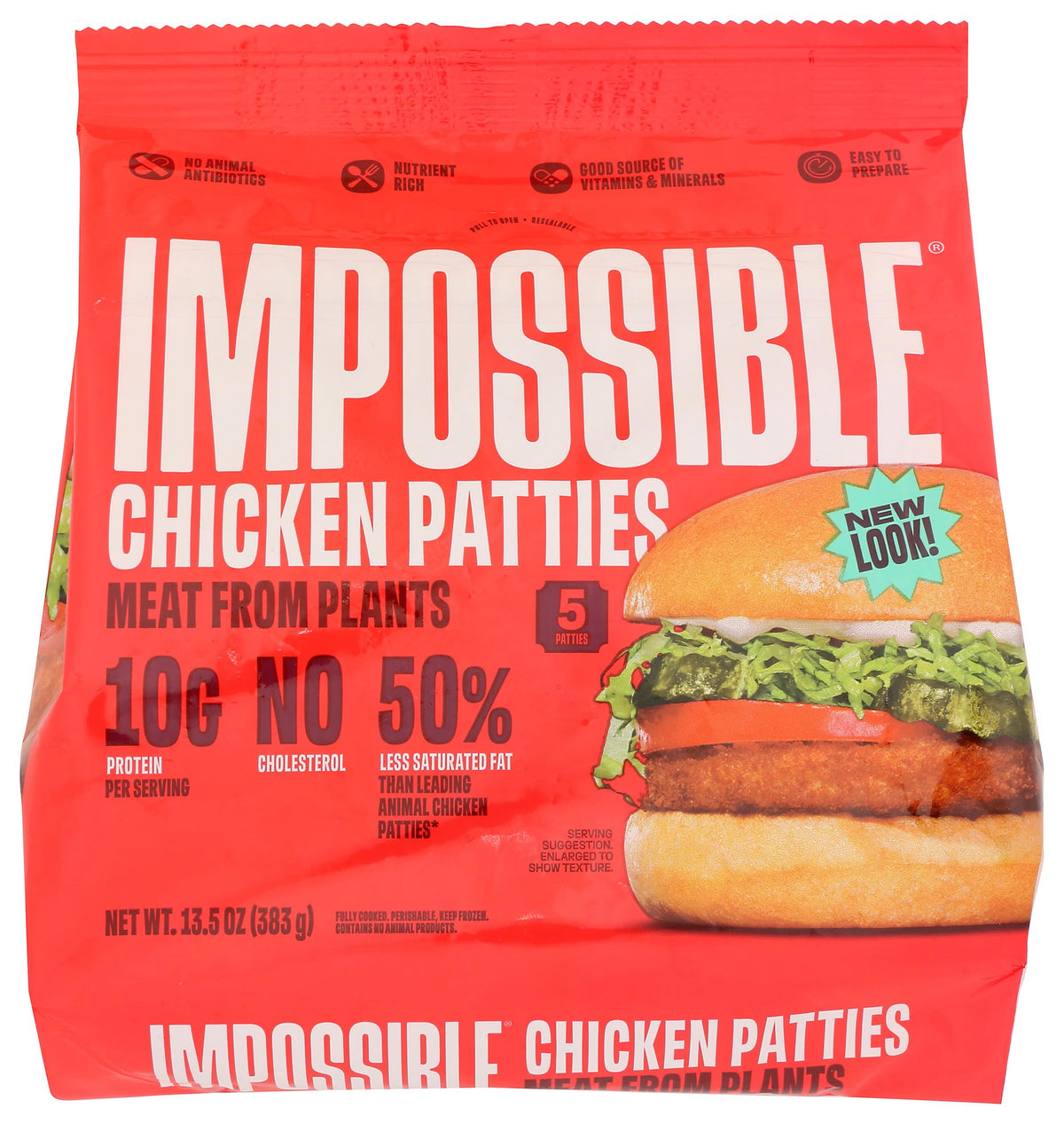 Impossible, Frozen Chicken Patties Plant Based, 13.5 Ounce by IMPOSSIBLE FOODS – 13.5 OZ, Light brown, Model 0816697020432