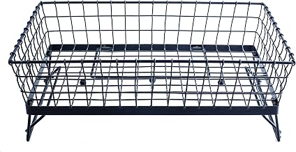 TableCraft Products GMT21125 Basket, Full Transformer, 20.5" x 12" x 5", Black Metal