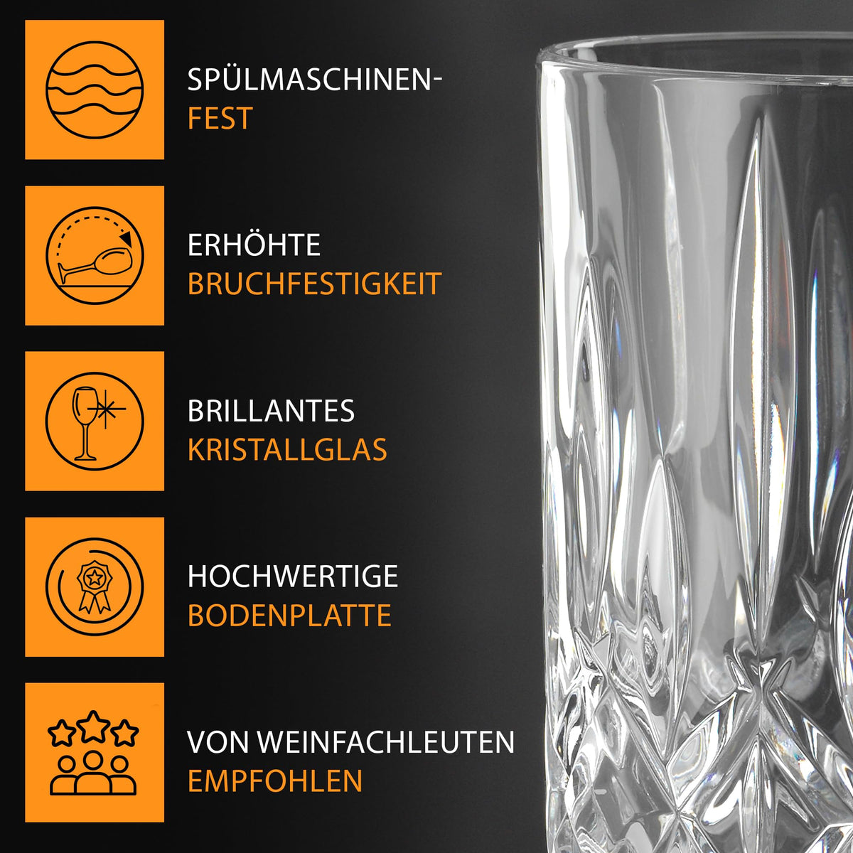 ViNOVA Red Wine Balloon Glass by Nachtmann – 4 Count (Pack of 1), 28.4 fluid_ounces, Glass, Clear, Pack of 4