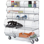 Wire Rack Dolly Base With 5" Poly Swivel Casters by Global Industrial – 20"L x 48"W x 5.12"H, Alloy Steel, Chrome, Model 38148-00