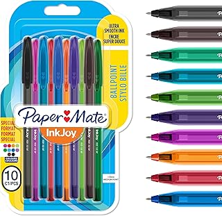 Paper Mate InkJoy 100ST Ballpoint Pens | Medium Point (1.0mm) | Fun Colours | 10 Count