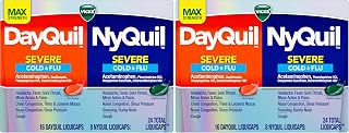 Vicks DayQuil & Nyquil Severe Cold,Flu & Congestion Medicine,24 Count (Pack of 2)