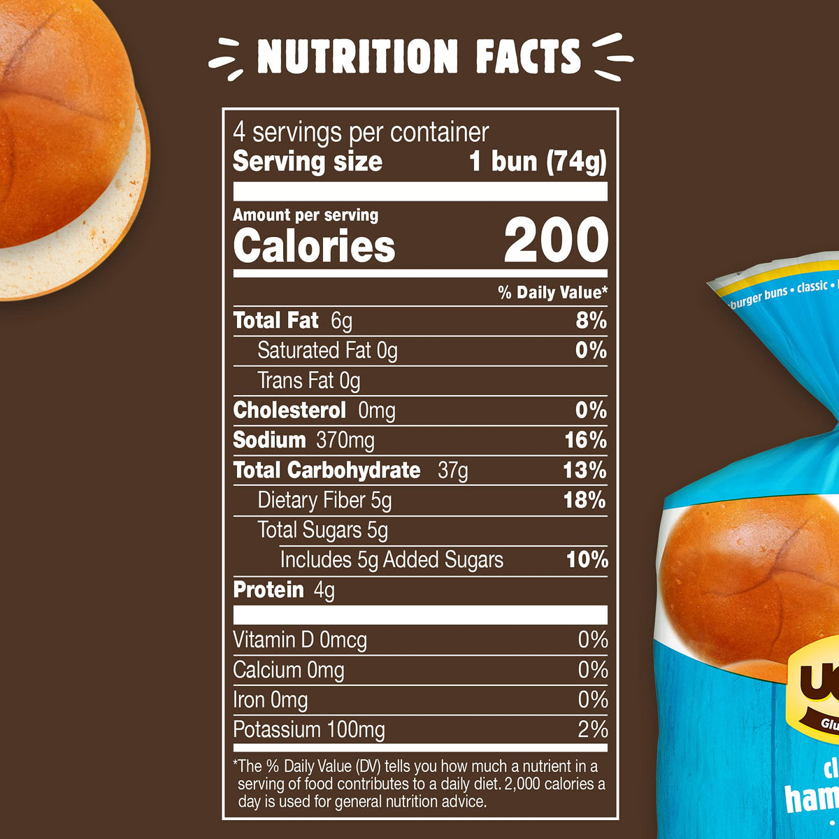 Gluten Free Classic Hamburger Buns by Udi's – 10.4 Ounce, Model 0698997809135