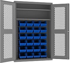 Durham EMDC-481872-24B-2S-5295 Bin Cabinet, 72" Overall Height, 48" Overall Width, Total Number of Bins 24