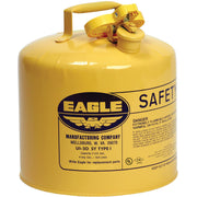 5 Gallon Type I Yellow Safety Gas Can for Diesel by Eagle – 5 Gallon, 5.0 gallons, Metal, Yellow, Model UI50SY