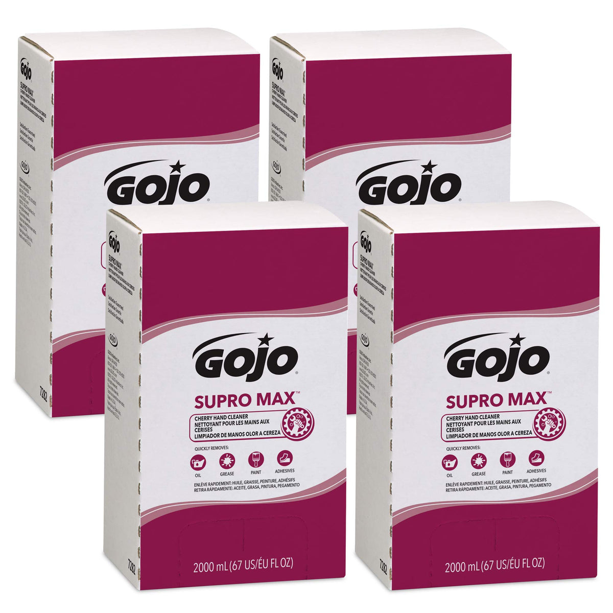 PRO TDX Supro Max Cherry Hand Cleaner Refill by GOJO – 67 Fl Oz (Pack of 4), Bamboo, Beige, Pack of 4, Model 7282-04