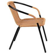 Flash Furniture Beige / Set of 4 / Modern Patio Dining Chairs