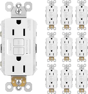 Legrand Radiant 15 Amp GFCI Decorator Duplex Outlet White 10 Pack