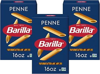 Barilla Penne Pasta, 16 oz. Box - Non-GMO, Made with Durum Wheat Semolina - Kosher Certified, (Pack of 3)