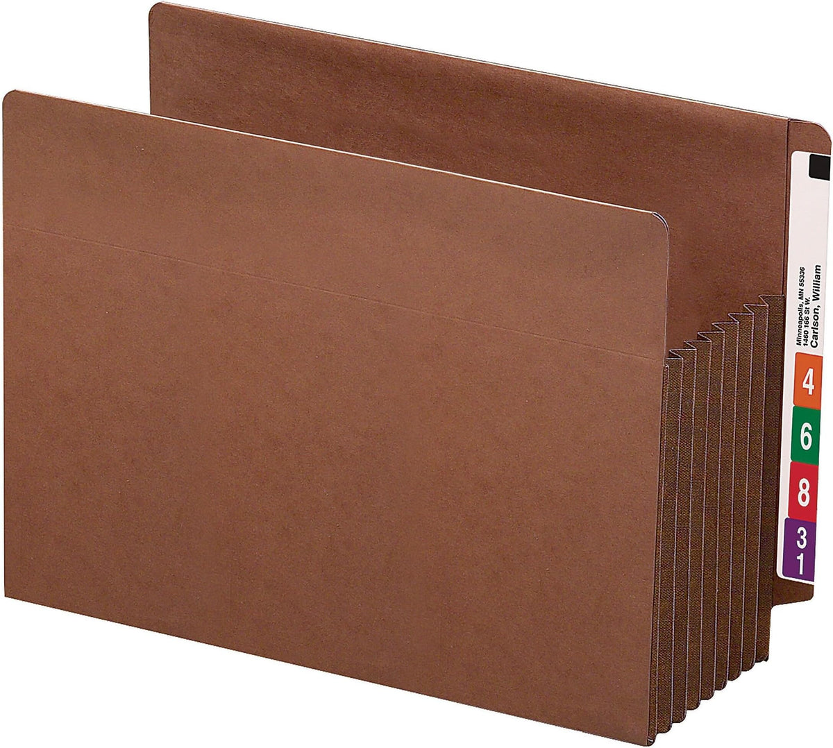 End Tab TUFF® File Pocket by SMEAD – Extra Wide Letter (Pack of 5), Tyvek, Redrope, Pack of 5, Model 73795