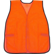 Hi-Vis Safety Vest by Global Industrial – One Size, Polyester, Orange, Model 641642O