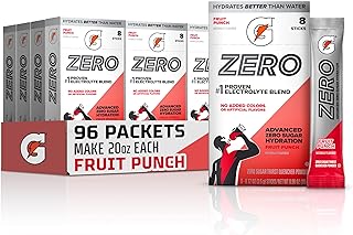 Gatorade Zero Sugar Powder, Fruit Punch, (96 Servings)