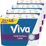 Viva Multi-Surface Cloth Paper Towels, 24 Double Rolls, 110 Sheets Per Roll (4 Packs of 6)