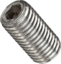 18-8 Stainless Steel Set Screw, Plain Finish, Hex Socket Drive, Cup Point, Meets ASME B18.3/ASTM F880, 1/4" Length, 1/4"-28 UNF Threads, Imported (Pack of 100)