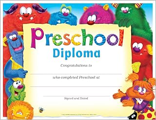 Trend Enterprises Preschool Diploma Furry Friends