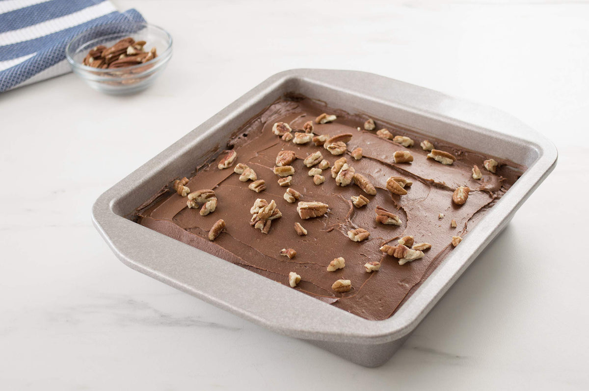 1 American Bakeware Classics 8-Inch Square Cake and Brownie Pan by USA Pan – Aluminized Steel, 8 inches, Steel, Model 1120BW-3-ABC