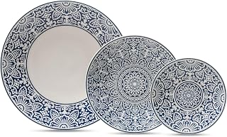 Fortessa Havana Porcelain, 12 Piece Dinnerware Set (Service for 4), Blue