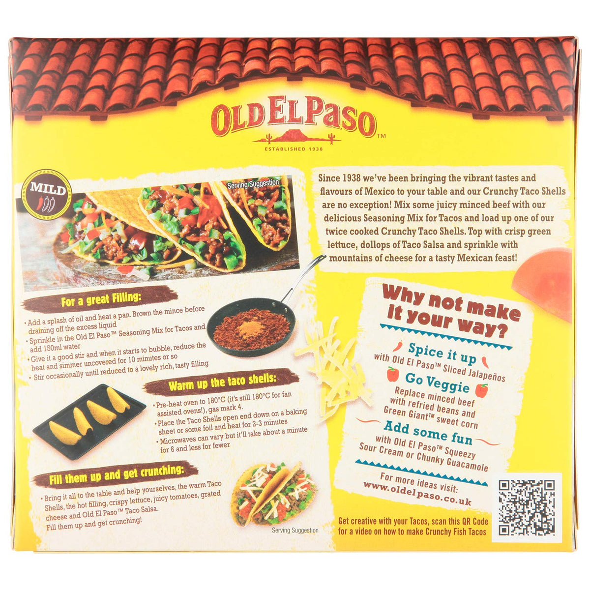 Taco Shells 156g by Old El Paso – 5.5 Ounce, Model 7004140004