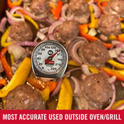 Rubbermaid Commercial Products Pocket Meat Thermometer, Stainless Steel, Red