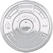 Eco-Products EPFLCC GreenStripe Renewable & Compost Cold Cup Flat Lids, F/9-24oz, 100/PK, 10 PK/CT