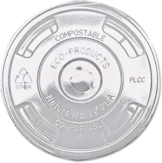 Eco-Products EPFLCC GreenStripe Renewable & Compost Cold Cup Flat Lids, F/9-24oz, 100/PK, 10 PK/CT