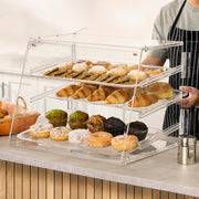 Winco 3 Tier / 21" x 18" x 16.5" / Clear Countertop Display Cases