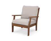 ® Braxton Deep Seating Chair in Teak/Dune Burlap by Polywood – High Density Polyethylene (HDPE), Teak / Dune Burlap, Model 4501-TE145999