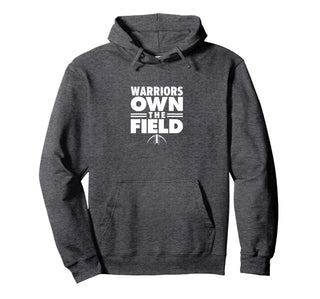 Curtis Warriors Own the Field Pullover Hoodie by Curtis Warriors Official High School Gear – Polyester, Grey, Model GQ83XZ0H6GM