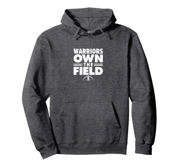 Curtis Warriors Own the Field Pullover Hoodie by Curtis Warriors Official High School Gear – Polyester, Grey, Model GQ83XZ0H6GM