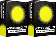 Astrobrights Mega Collection, Colored Cardstock, Neon Yellow, 320 Sheets, 65 lb/176 gsm, 8.5" x 11" - MORE SHEETS! (91699) (Pack of 2)