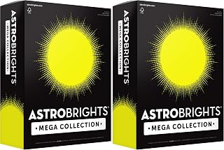 Astrobrights Mega Collection Colored Paper, Neon Yellow, 625 Sheets, 24 lb/89 gsm, 8.5" x 11" - MORE SHEETS! (91676) (Pack of 2)