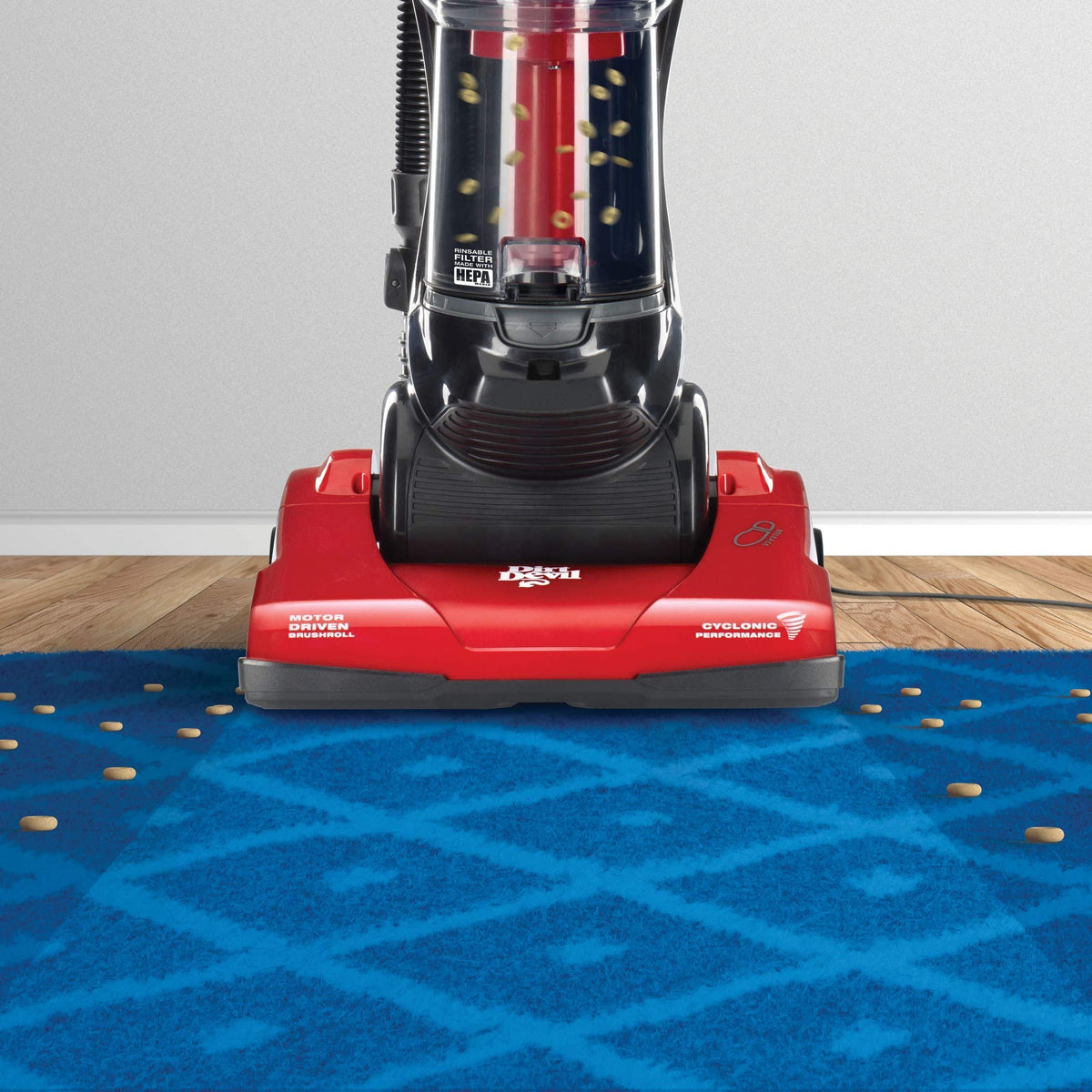 Power Express Compact Bagless Upright by Dirt Devil – 1 liters, Red, Model UD20120