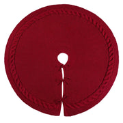 LimBridge Knitted Tree Skirt, 48 Inch Round, Burgundy