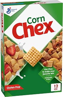 Corn Chex Cereal, Gluten Free,Chex Mix Ingredient, 12 oz | 16g Whole Grain per Serving, Good Source of 12 Vitamins & Minerals, No High Fructose Corn Syrup