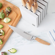 Pakka Wood Handles 13 piece Knife Block Set by HENCKELS – 13-pc, Stainless Steel, Brown, Pack of 13, Model 1034835