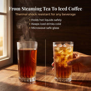 Aniston Drinking Glasses (4-Pieces by Anchor Hocking – 4 Pack Tea, 15.0 ounces, Glass, Anniston, Pack of 4