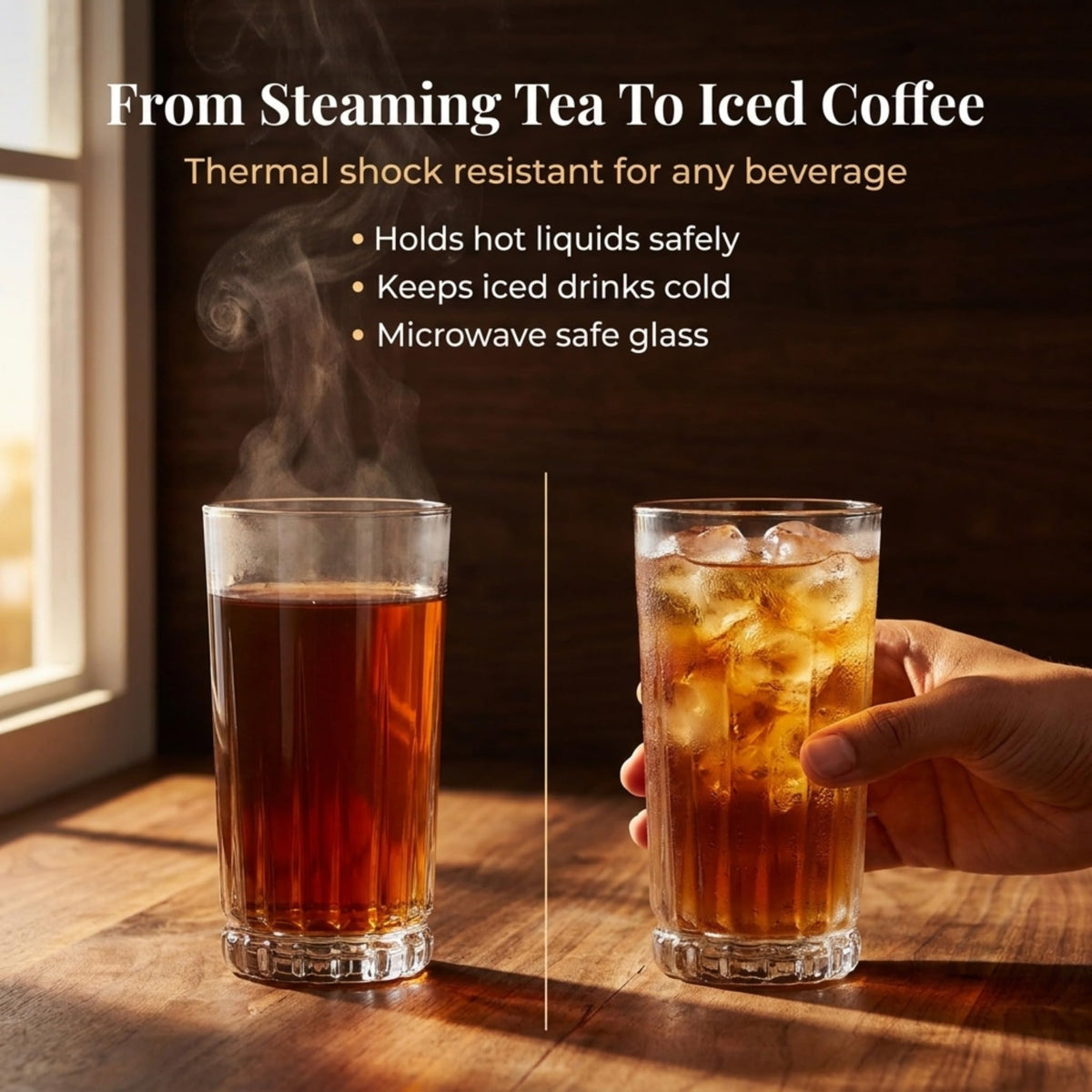 Aniston Drinking Glasses (4-Pieces by Anchor Hocking – 4 Pack Tea, 15.0 ounces, Glass, Anniston, Pack of 4