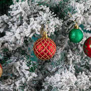 Forsylvanas Jewelry Christmas Ball Ornaments, 100 Pack, 3 Sizes in Gold Red Green