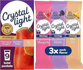 Crystal Light Mixology Drink Mix Variety Pack, 9 Packets, 1.17 oz | for Convenient On-the-Go Flavorful Hydration Zero Sugar