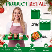 Meanplan Christmas Serving Tray Set, 12 Pack, Red Green White
