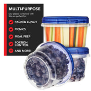 Stock Your Home 16 oz / Blue / 10 Pack Container Sets
