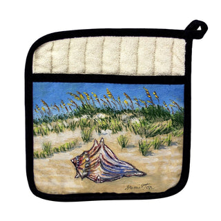 Conch Found Pot Holder by Betsy Drake – Multicolor, Model PT1167